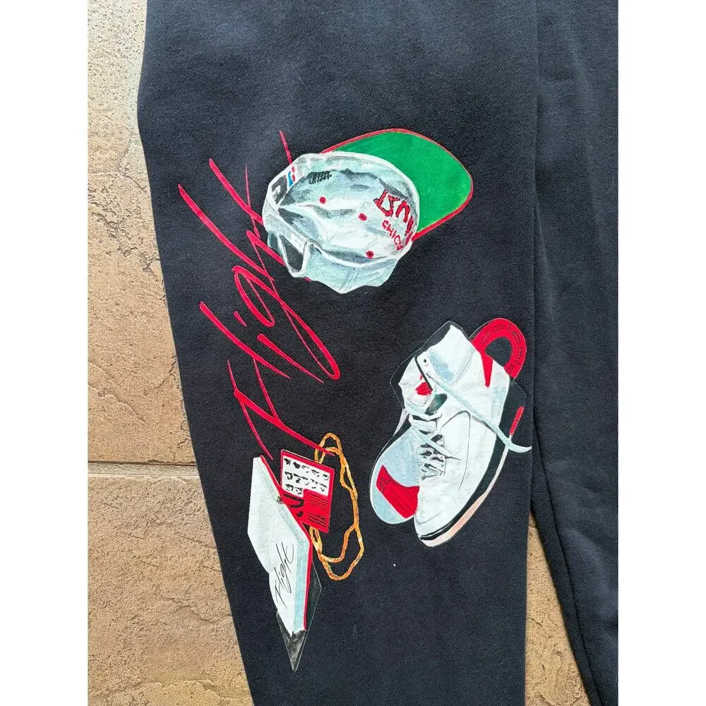 Nike Air Jordan Artist Series Jacob Rochester Fleece Jogger Sweatpants Black L